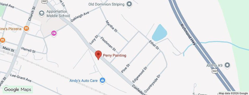 Map of Perry Painting on Confederate Blvd in Appomattox, Virginia